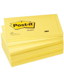 BLOCCO 100fg Post-itÂ® Giallo Canaryâ„¢ 76x127mm 655