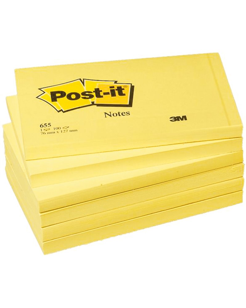 BLOCCO 100fg Post-itÂ® Giallo Canaryâ„¢ 76x127mm 655