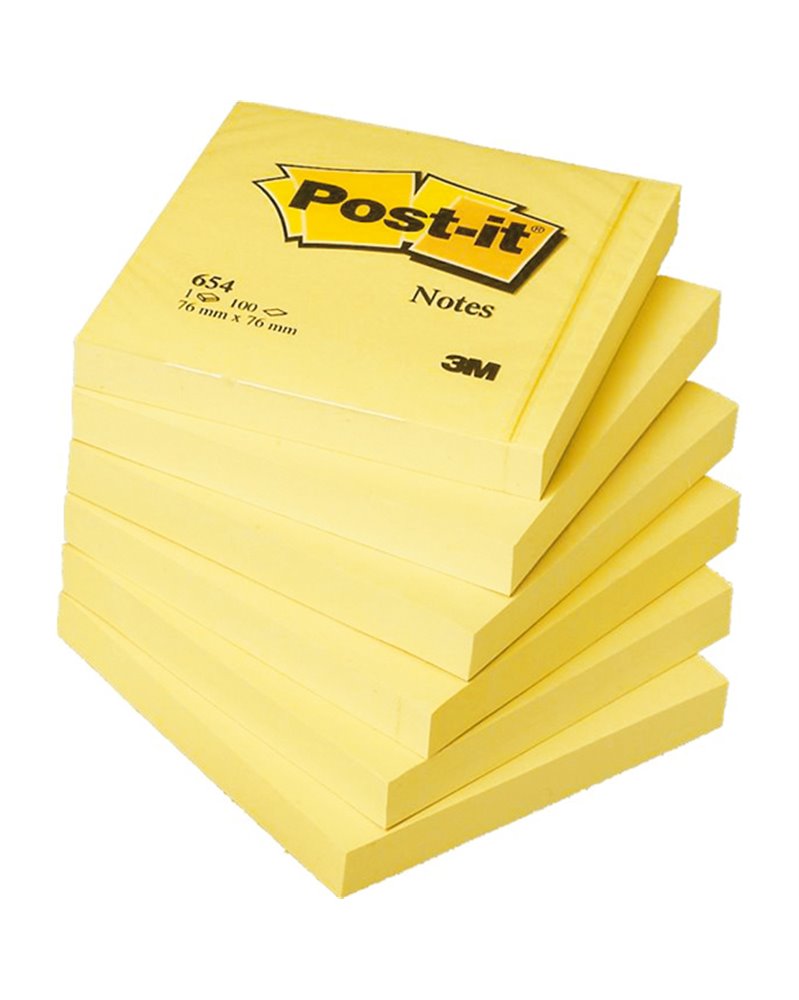 BLOCCO 100fg Post-itÂ® Giallo Canaryâ„¢ 76x76mm 654