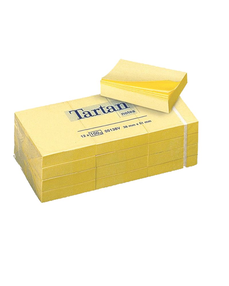 BLOCCO TARTANâ„¢ 5138 GIALLO 51X38MM 100FG 63GR