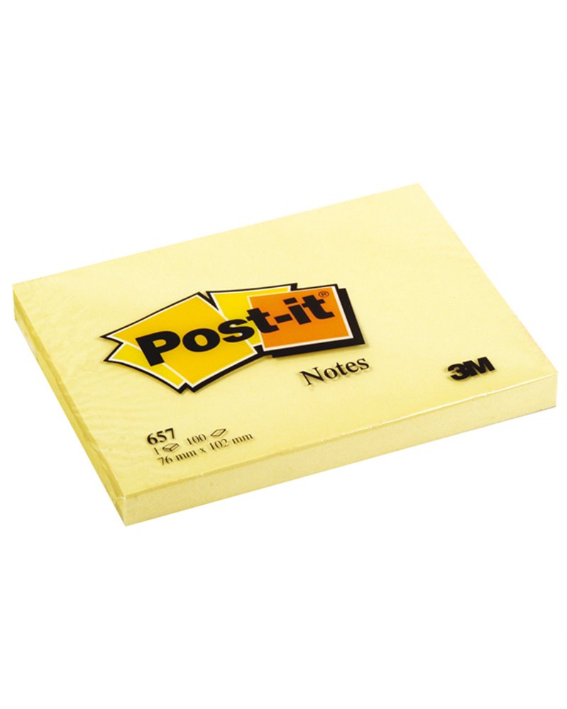 BLOCCO 100fg Post-itÂ® Giallo Canaryâ„¢ 76x102mm 657