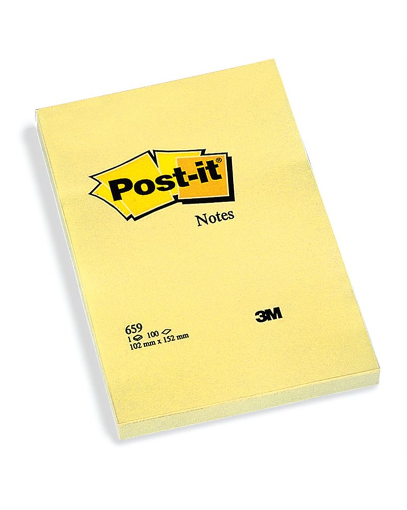 BLOCCO 100fg Post-itÂ® Giallo Canaryâ„¢ 102x152mm 659