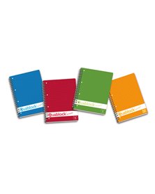BLOCCO SPIRALATO 22x29,7cm 4fori 1rigo 80gr 120fg QUABLOCK ORIGINAL PIGNA