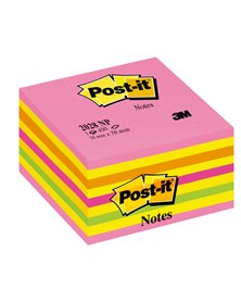 BLOCCO CUBO 450foglietti Post-itÂ® 76x76mm 2028-NP NEON ROSA