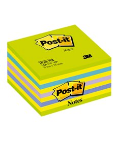 BLOCCO CUBO 450foglietti Post-itÂ® 76x76mm 2028-NB NEON BLU/VERDE