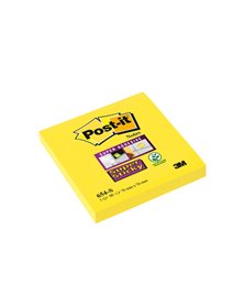 BLOCCO 90foglietti Post-itÂ® Super Sticky 654-S 76x76mm GIALLO ORO