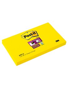 BLOCCO 90foglietti Post-itÂ® Super Sticky 655-S 76x127mm GIALLO ORO