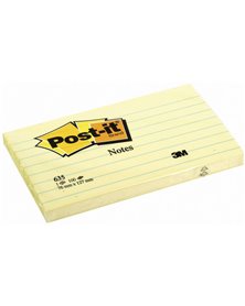 BLOCCO 100fg Post-itÂ® Giallo Canaryâ„¢ 76x127mm GIALLO A RIGHE 635