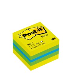 BLOCCO MINICUBO 400foglietti Post-itÂ® 51x51mm 2051-L GIALLO NEON