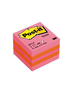 BLOCCO MINICUBO 400foglietti Post-itÂ® 51x51mm 2051-P ROSA/ARANCIO