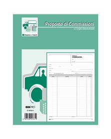 BLOCCO COPIA COMMISSIONI 29,7X21cm 50fg 2 copie autoric. E5236A EDIPRO