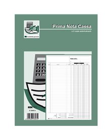 BLOCCO PRIMA NOTA CASSA ENTRATE/USCITE/IVA 50/50 FOGLI AUTORIC. 31X21 E5356A