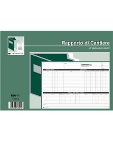 BLOCCO RAPPORTO DI CANTIERE 50/50 FOGLI AUTORIC. 21X30 E5859A