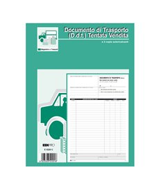 BLOCCO DDT CARICO TENTATA VENDITA A4 50 FG AUTORIC. E5220C EDIPRO