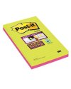 BLOCCO 45foglietti Post-itÂ® Super Sticky 127x203mm righe ULTRACOLOR 845-4SUCC