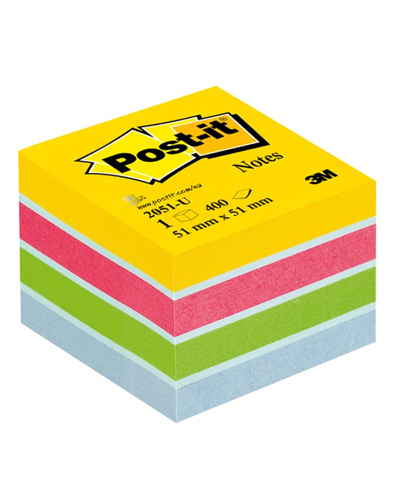 BLOCCO MINICUBO 400foglietti Post-itÂ® 51x51mm 2051-U ULTRA