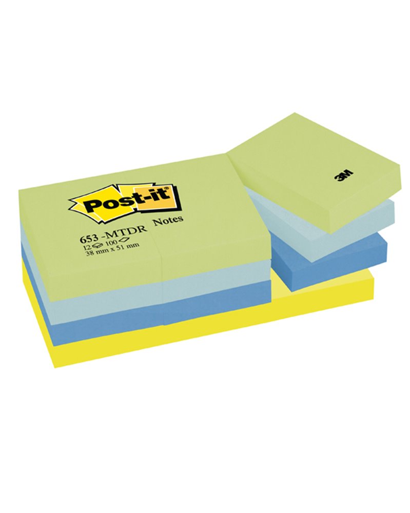 BLOCCO 100foglietti Post-itÂ® 38x51mm 653-MTDR DREAM 72GR ASSORTITO