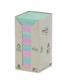 BLOCCO 100foglietti Post-itÂ® Notes Green 76x76mm 654-1GB NATURAL