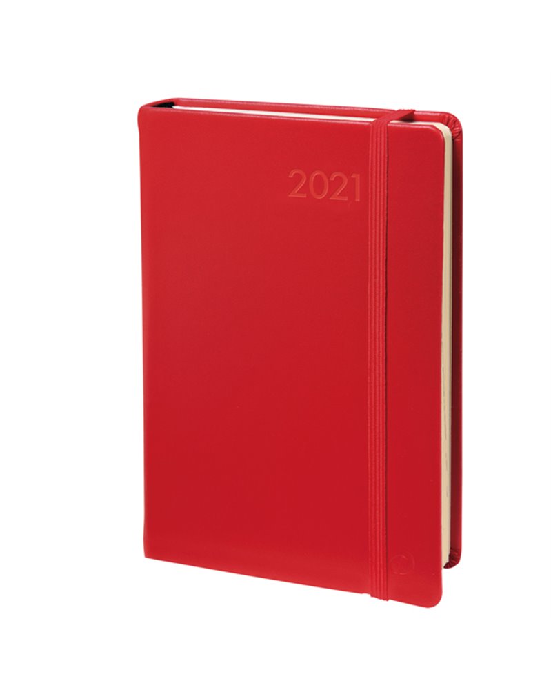 Agenda giornaliera Daily Pocket Prestige 8,8X13cm Habana rosso 2021 Quo Vadis