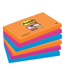 BLOCCO 90foglietti Post-itÂ® Super Sticky 76x127mm 655-6SS-EG BANGKOK