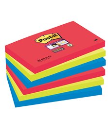 BLOCCO 90foglietti Post-itÂ® Super Sticky 76x127mm 655-6SS-JP BORA BORA