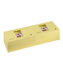 BLOCCO 90foglietti Post-itÂ® SuperSticky Giallo Canaryâ„¢ 76x127mm 655-12SS-CY