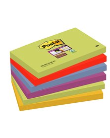 BLOCCO 90foglietti Post-itÂ® Super Sticky 76x127mm 655-6SS-MAR-EU MARRAKESH