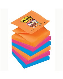 BLOCCO 90foglietti Post-itÂ® Super Sticky Z-Notes 76x76mm R330-6SS-EG BANGKOK