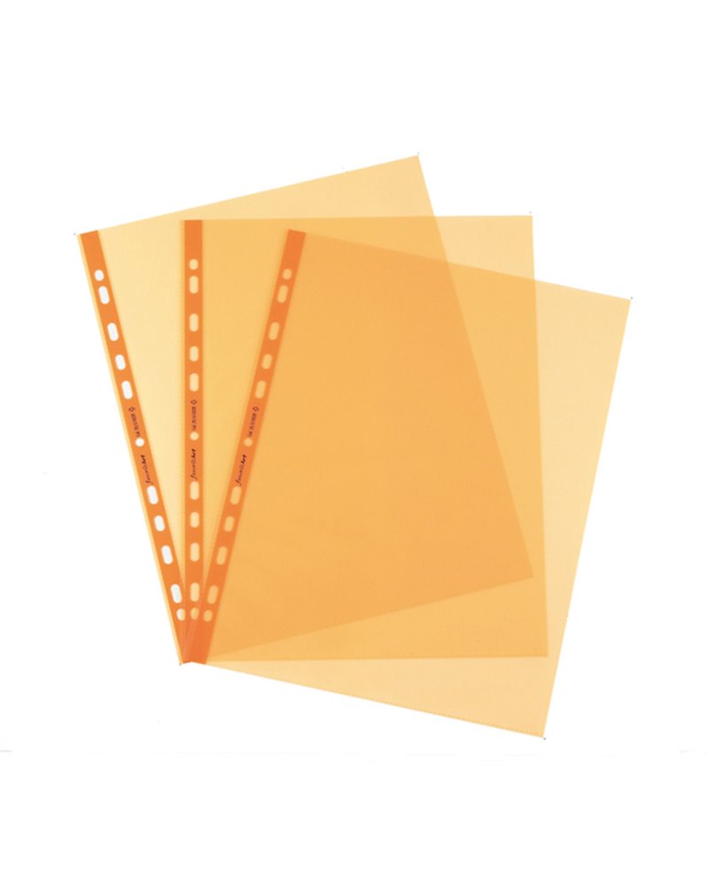 25 Buste forate Pstel 22x30 arancio liscio Favorit