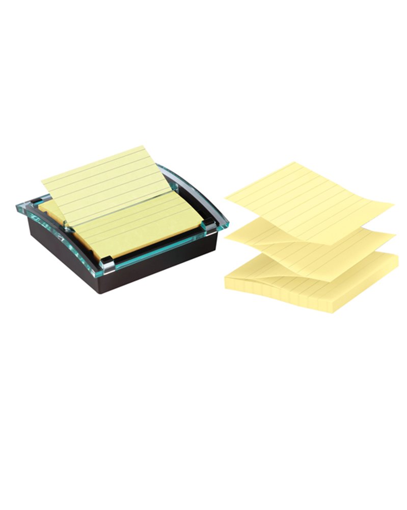 DISPENSER 90foglietti Post-itÂ® Super Sticky 101x101mm righe DS440-SSCYL GIALLO C