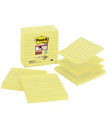 RICARICA 90foglietti Post-itÂ® Super Sticky 101x101mm righe R440-SSCY GIALLO C