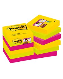 BLOCCO 90foglietti Post-itÂ® Super Sticky 47,6x47,6mm 622-12SS-RIO-EU RIO DE J