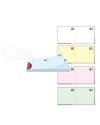 BLOCCO NUMERATO 1-100 colori assortiti 13x6cm art. 12/10B BM