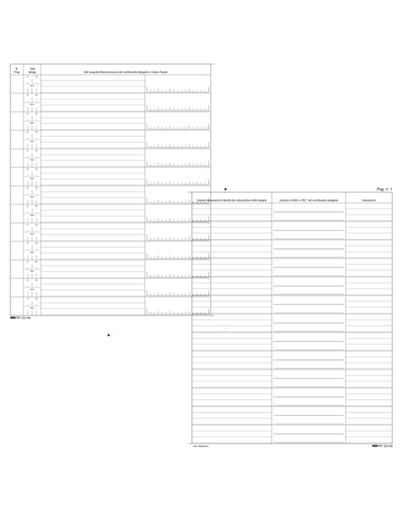 Registro cronologico conferimento/revoca deleghe 31X24,5 14 Pag. E2149 Edipro