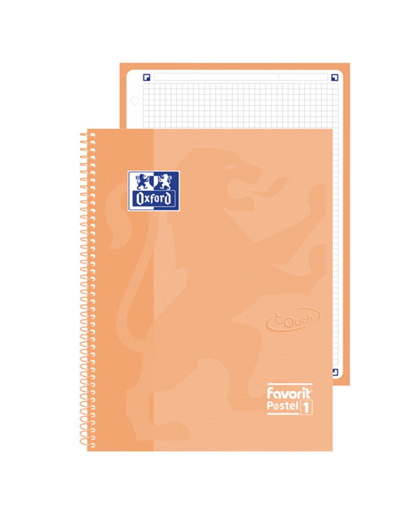 Quaderno spiralato Pastel 1 f.to A4+ 90gr pesca OXFORD Quaderno spiralato Pastel 1 f.to A4+ 90gr pesca OXFORD