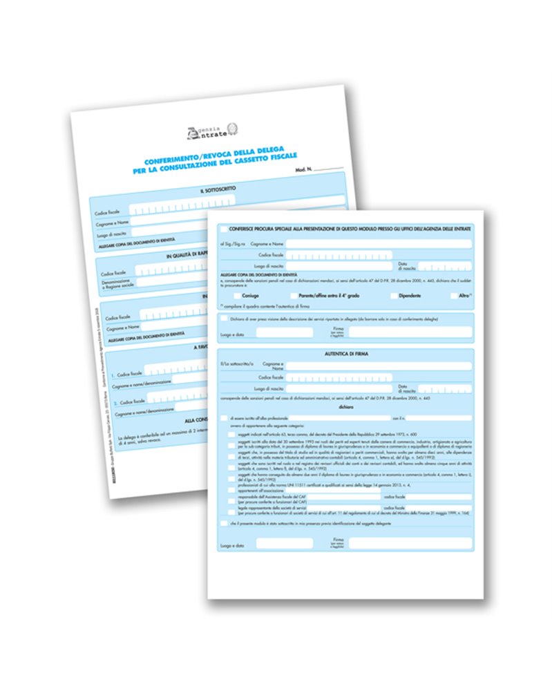 Conferimento/Revoca delega consultazione Cassetto Fiscale 851118CS0 SEMPER