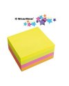 CUBO BIGLIETTI ADESIVI ASSORT.NEON 75X75mm 320fg 70gr Starline