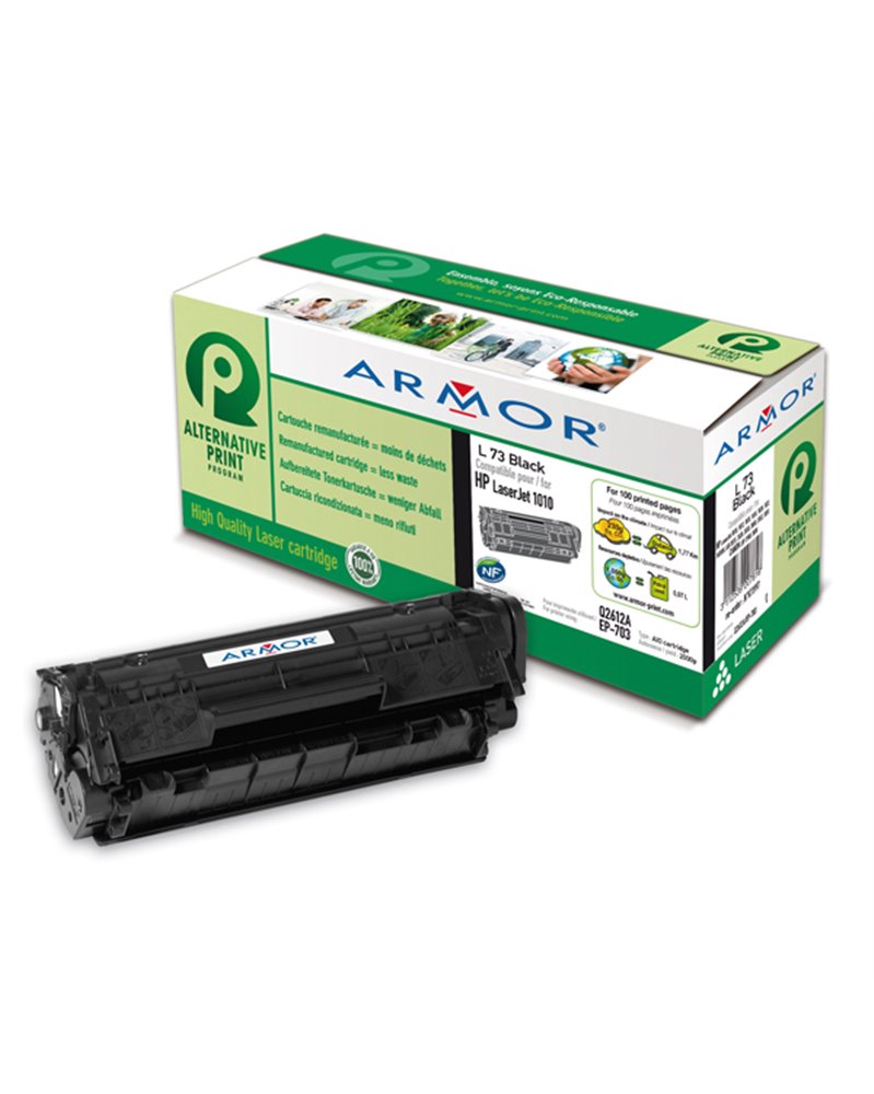 TONER NERO ARMOR PER HP LASERJET 1010 1012 1015 1020 1022 M1005 AIO 3015