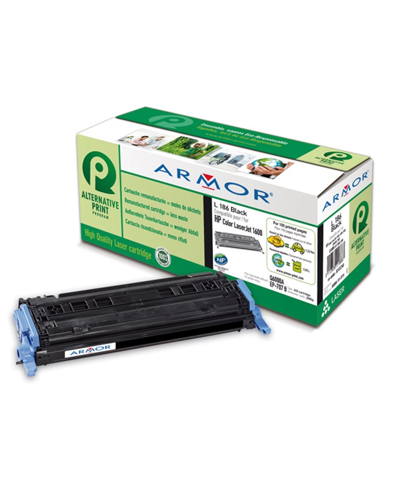 TONER NERO ARMOR PER HP COLOR LASERJET 1600 2600 2605 / CANON LBP 5000