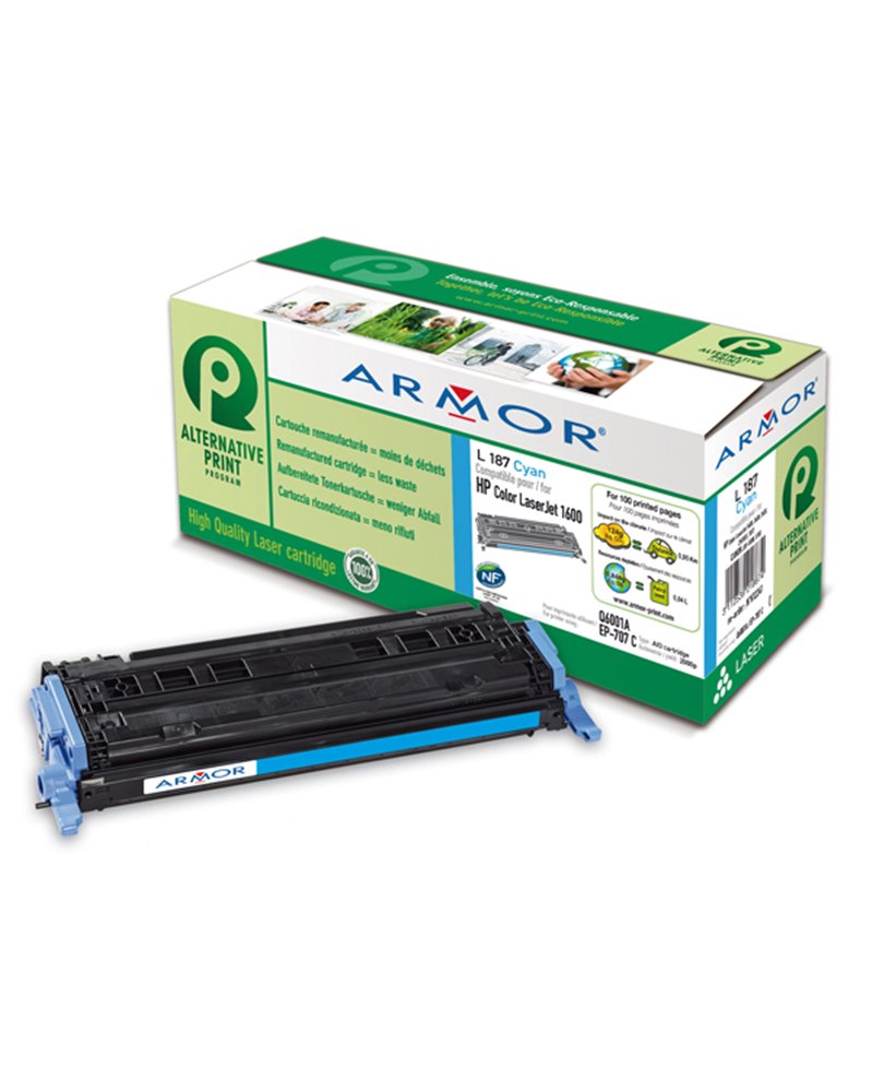 TONER CIANO ARMOR PER HP COLOR LASERJET 1600 2600 2605 / CANON LBP 5000