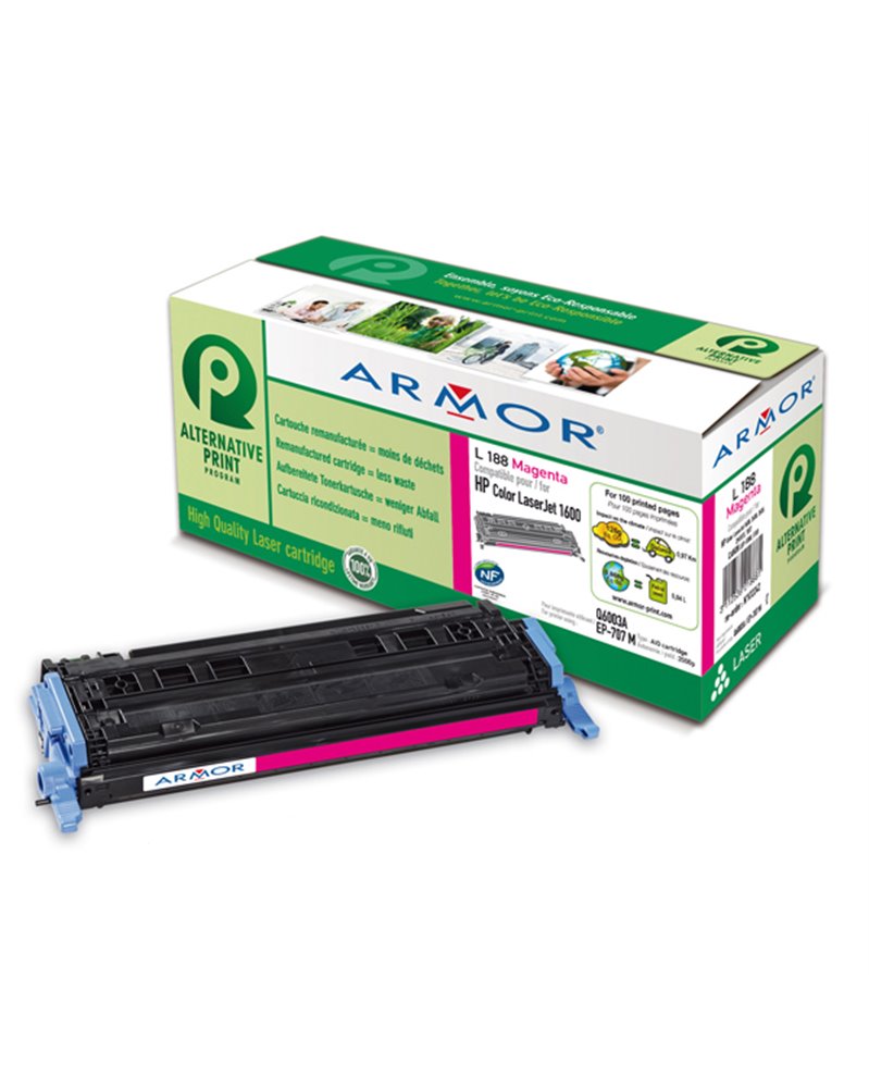 TONER MAGENTA ARMOR PER HP COLOR LASERJET 1600 2600 2605 / CANON LBP 5000