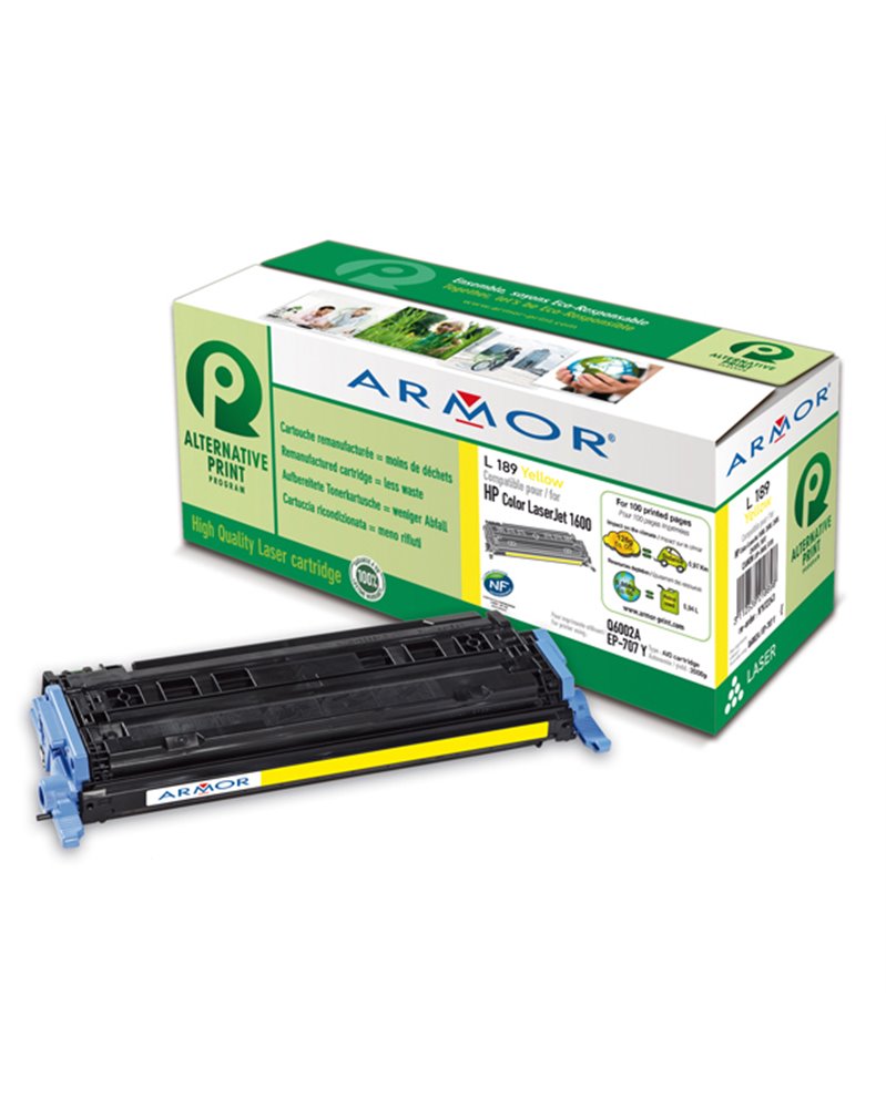 TONER GIALLO ARMOR PER HP COLOR LASERJET 1600 2600 2605 / CANON LBP 5000