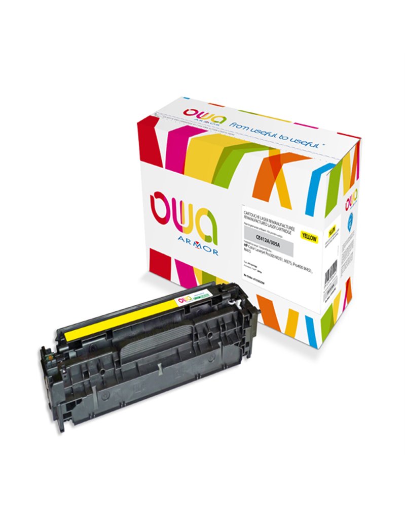 Toner Giallo Armor per HP Clj Pro300 M351, M375, Pro400 M451, M475