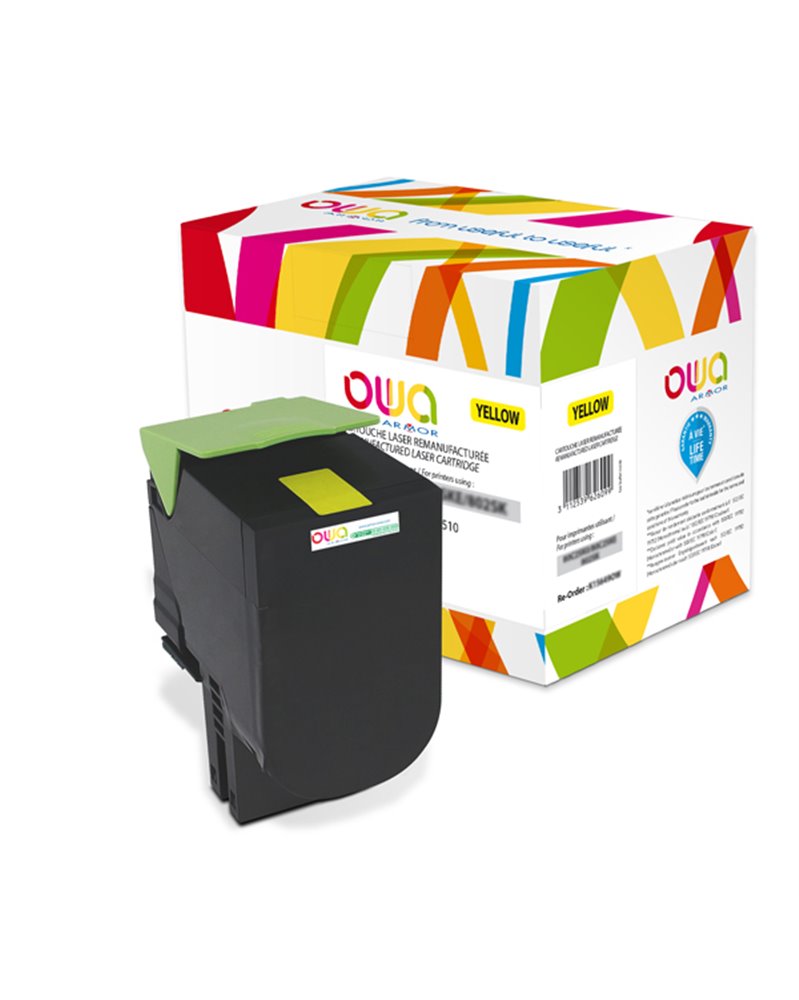 Toner Giallo Armor per Lexmark CX410, CX510
