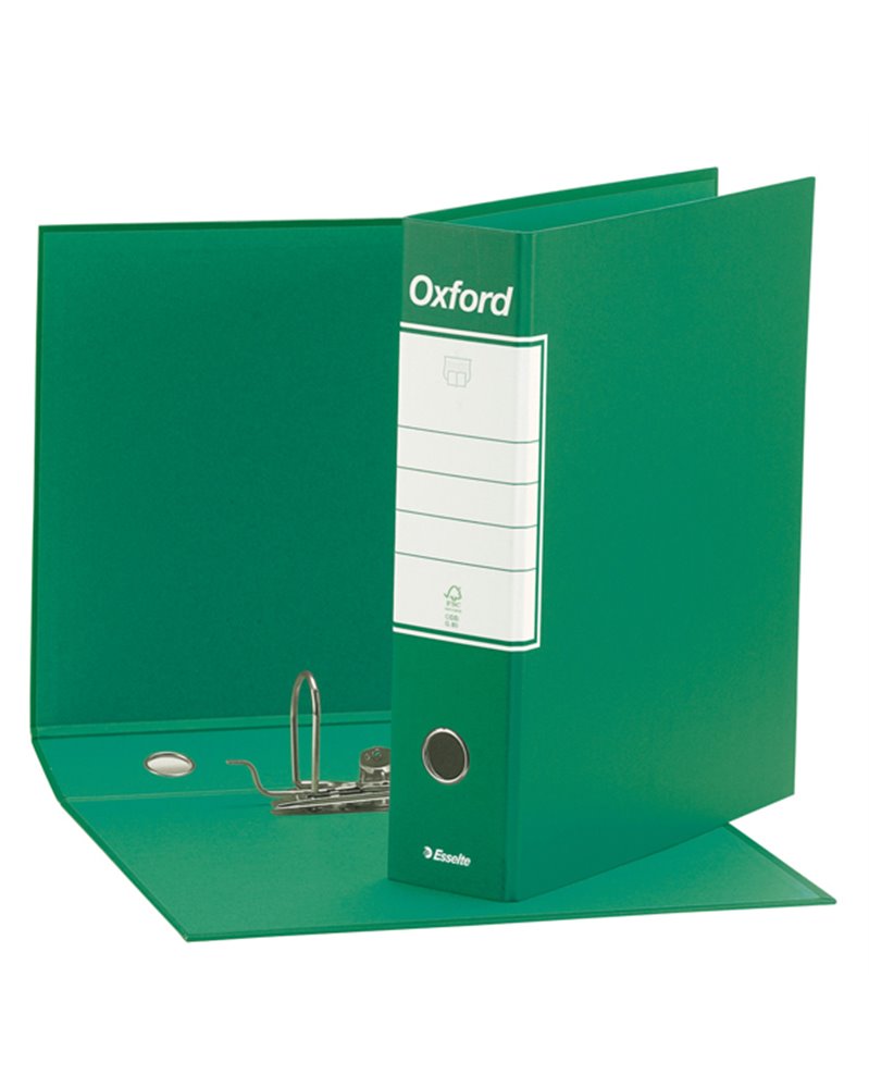 Registratore OXFORD G83 verde dorso 8cm f.to commerciale ESSELTE