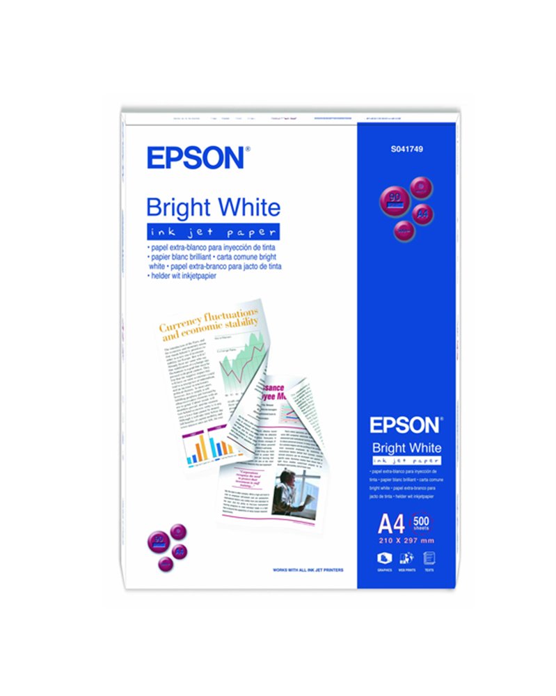 CARTA CARTA BRIGHT WHITE 500fg 90gr 210x297mm A4 FRONTE/RETRO EPSON