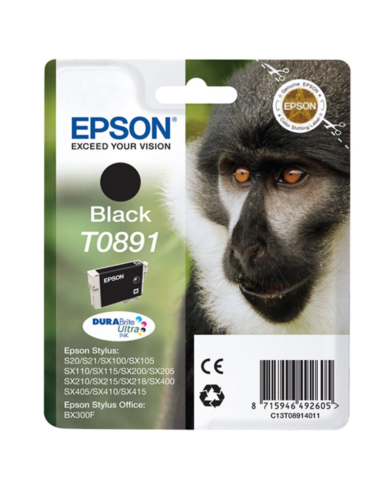 CARTUCCIA INCHIOSTRO A PIGMENTI NERO EPSON DURABRITE ULTRA BLISTER RS