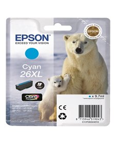 CARTUCCIA CIANO EPSON CLARIA PREMIUM, SERIE 26XL/ORSO POLARE, IN BLISTER