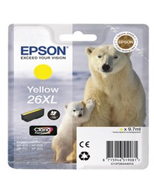 CARTUCCIA GIALLO EPSON CLARIA PREMIUM, SERIE 26XL/ORSO POLARE, IN BLISTER