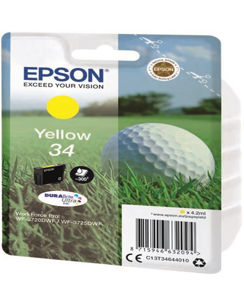 CARTUCCIA INCHIOSTRO GIALLO 34 PALLINA DA GOLF